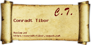 Conradt Tibor névjegykártya